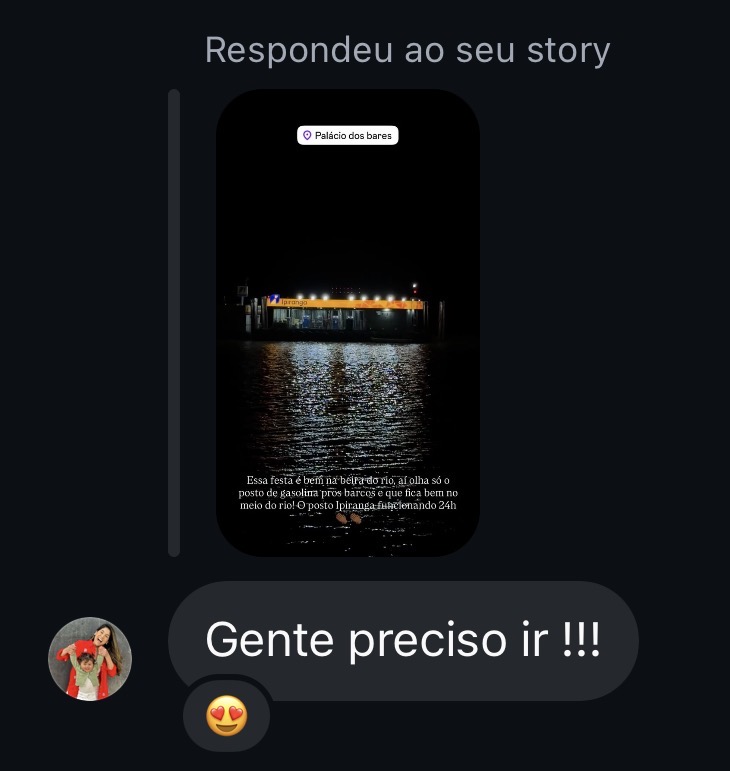 Interação real da comunidade com os stories de Marcelo